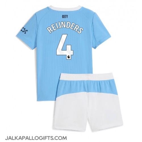 Manchester City Tijjani Reijnders #4 Koti Peliasu Lasten 2025-26 Lyhythihainen (+ Lyhyet housut)